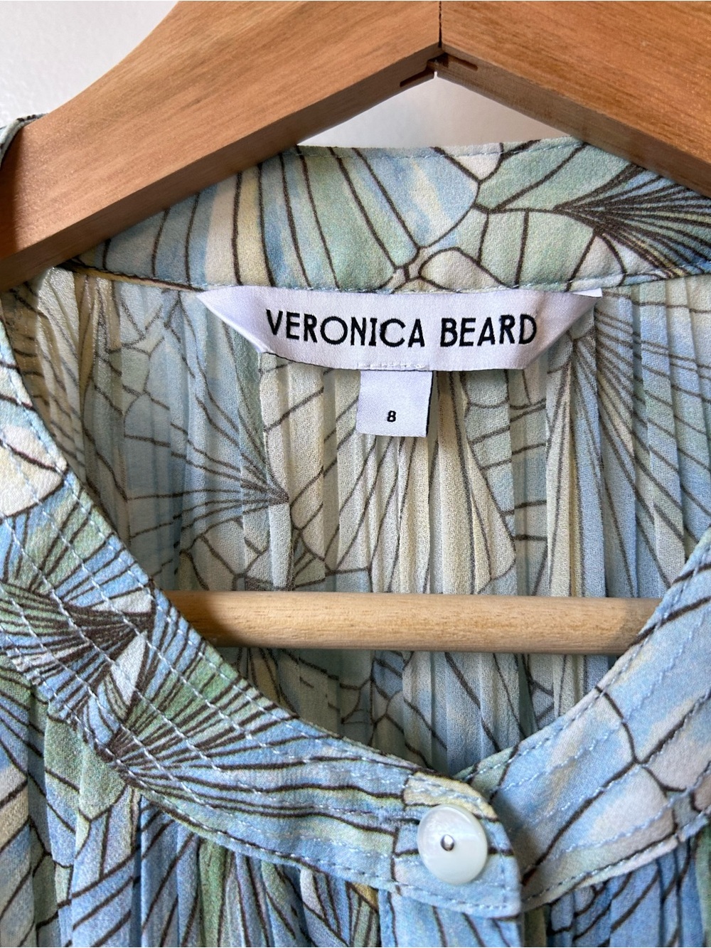 New Veronica Beard Fennel Pleated Blouse - Picture 4 of 12